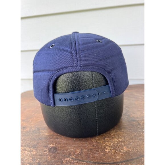 Vintage Fisher Auto Parts Navy Blue Patch Auto Snapback Hat V3 - Picture 2 of 4